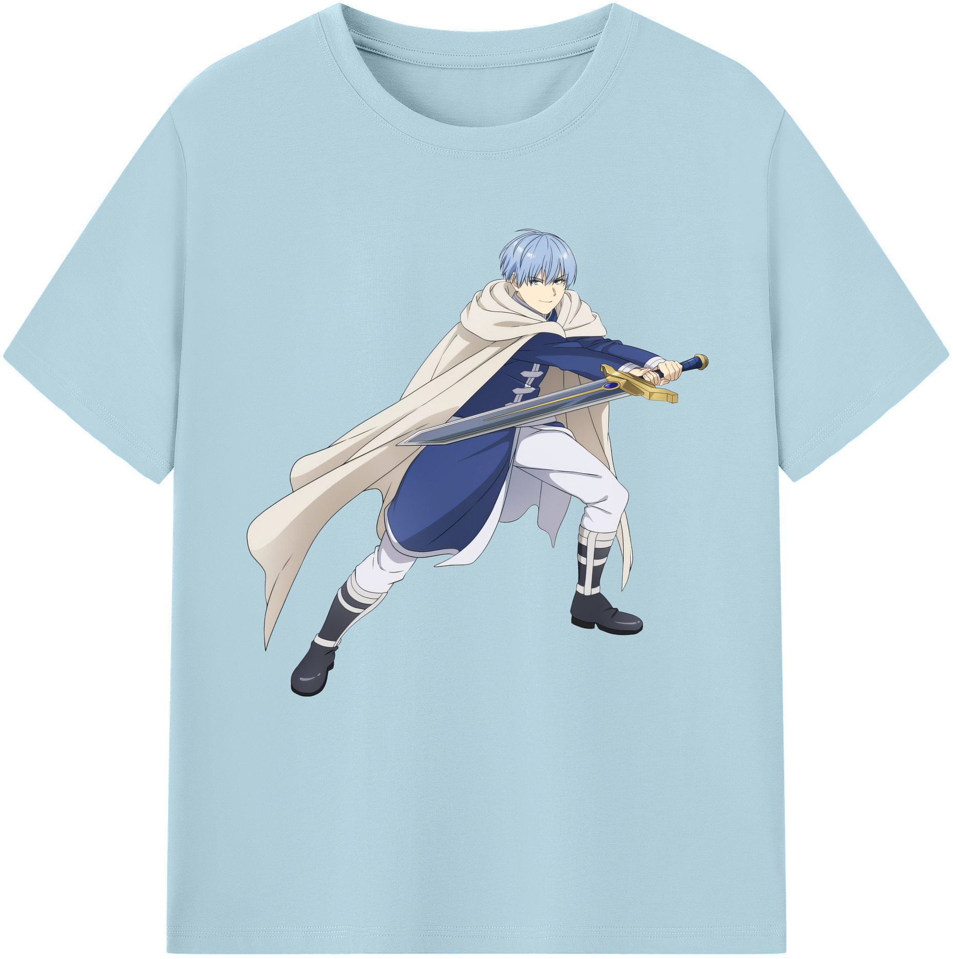 （画像用） 葬送のフリーレン Frieren 綿100％半袖Tシャツ（フロントプリント）